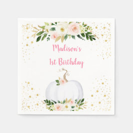 Guardanapo De Papel Pequeno Pumpkin Rosa Dourado Aniversário