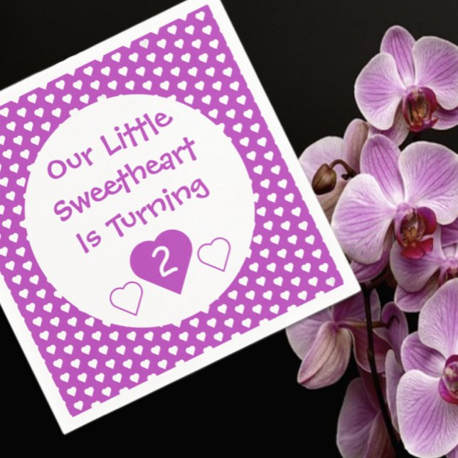 Guardanapo De Papel Pequeno segundo aniversário Swetheart (Criador carregado)