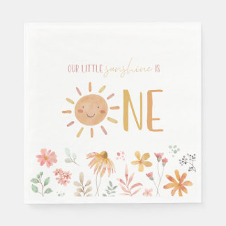 Guardanapo De Papel Pequeno Sol Primeiro Aniversário