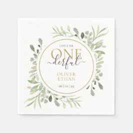 Guardanapo De Papel Pequeno Sr. ONEmagro Elegante Primeiro Aniversário