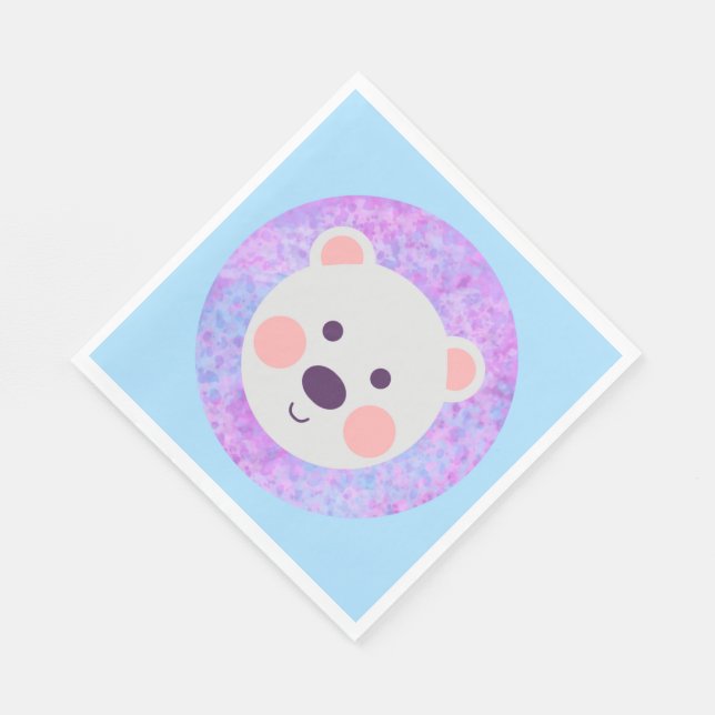 Guardanapo De Papel Pequeno Urso Polar Bonito (Quina)