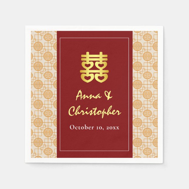 Guardanapo De Papel Peranakan tradicional do casamento chinês (Frente)