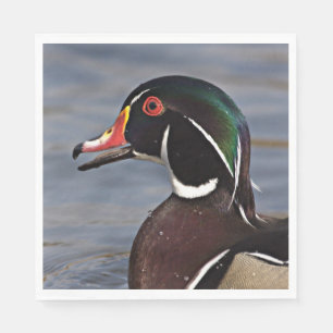 Guardanapo De Papel Perfil de um pato de madeira