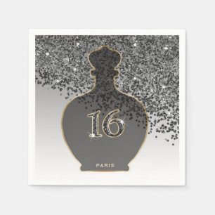 Guardanapo De Papel Perfume Sweet 16 Noir Fragrance Black Gold Paris B