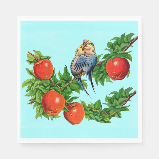 Guardanapo De Papel periquitos apaixonados (Frente)