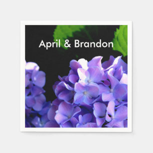 Guardanapo De Papel Periwinkle Hydrangeas monogramas