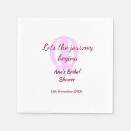 Guardanapo De Papel permite que a viagem comece a adicionar nome pino