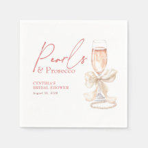 Pérolas de Laço Branco & Prosecco Bege Chás de Noi