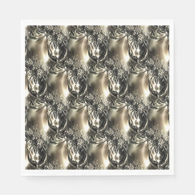 Guardanapo De Papel Pérolas Douradas (Frente)