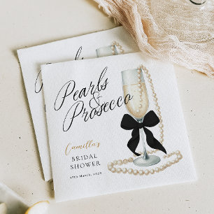 Guardanapo De Papel Pérolas e Chá de panela do Arco Preto Prosecco