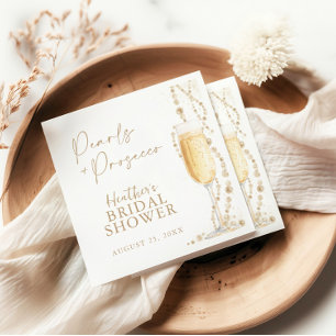 Guardanapo De Papel Pérolas e Chá de panela Prosecco