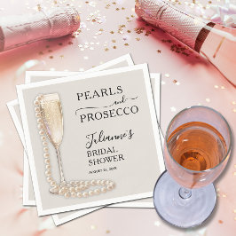 Guardanapo De Papel Pérolas e Chá de panela Prosecco