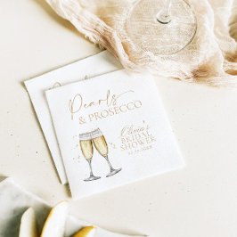 Guardanapo De Papel Pérolas e Chá de panela Prosecco