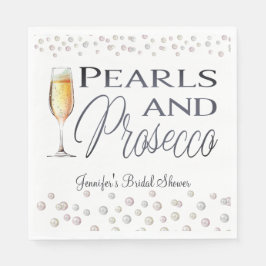 Guardanapo De Papel Pérolas e Prosecco Chá de Noiva