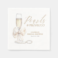 Pérolas & Prosecco Chá de Noiva Laço Branco