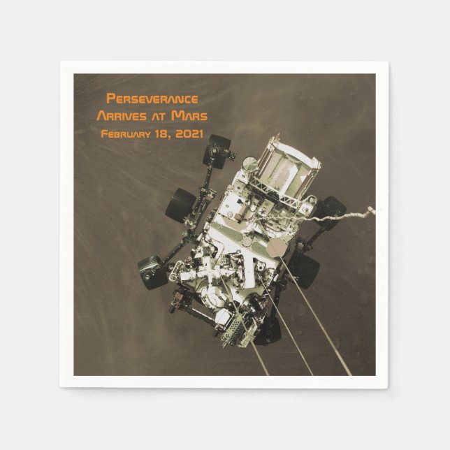 Guardanapo De Papel Perseverança chega a Marte (Frente)