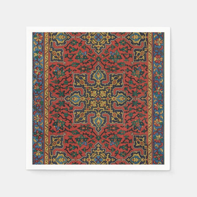Guardanapo De Papel Pérsia Rug Carpet Red Blue Classic (Frente)