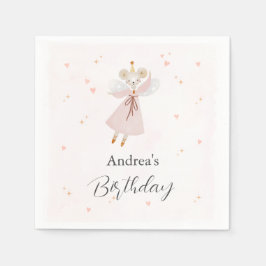 Guardanapo De Papel Persinalized Pastel Pink Baby Mouse Cute Napkin