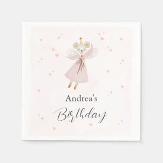 Guardanapo De Papel Persinalized Pastel Pink Baby Mouse Cute Napkin