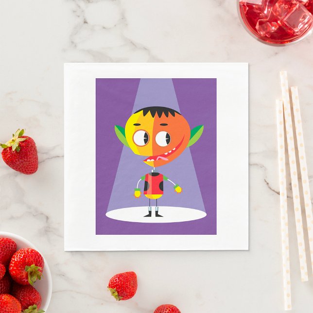 Guardanapo De Papel Personagem de Cabeça Laranja (Criador carregado)