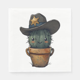 Guardanapo De Papel Personagem Xerife Cacto