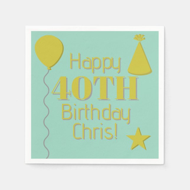 Guardanapo De Papel personalised napkins (Frente)