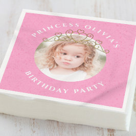 Guardanapo De Papel Personalização da Princesa Foto de Aniversário Cor