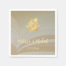 Guardanapo De Papel Personalização de Casamento Chinês de abstrato Art