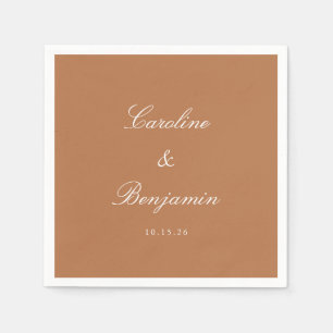 Guardanapo De Papel Personalização de Casamento Elegante do Script Ter