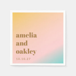 Guardanapo De Papel Personalização de Casamento Exclusivo do Gradiente