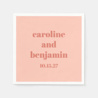 Personalização de Casamento Moderno da Chic Peach