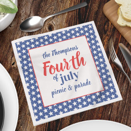 Guardanapo De Papel Personalização do Verão de Cute em 4 de julho