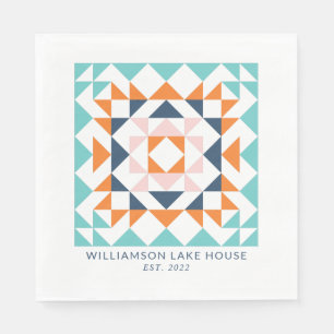 Guardanapo De Papel Personalização Geométrica de Bloco de Filtro Moder