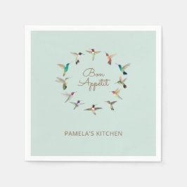 Guardanapo De Papel Personalizado Bon Appétit California Hummingbird