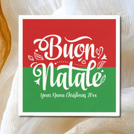Guardanapo De Papel Personalizado Buon Natale italiano Feliz Natal