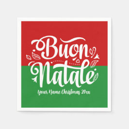 Guardanapo De Papel Personalizado Buon Natale italiano Feliz Natal