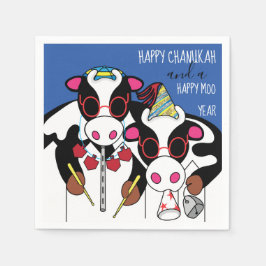 Guardanapo De Papel Personalizado Chanuktail Napkins "Vacas"