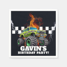 Personalizado Com Caminhão De Monstros Retro De No