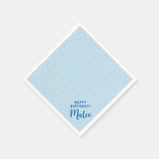guardanapo de papel personalizado com estrela azul (Canto)