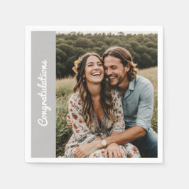 Guardanapo de papel personalizado com foto texto e