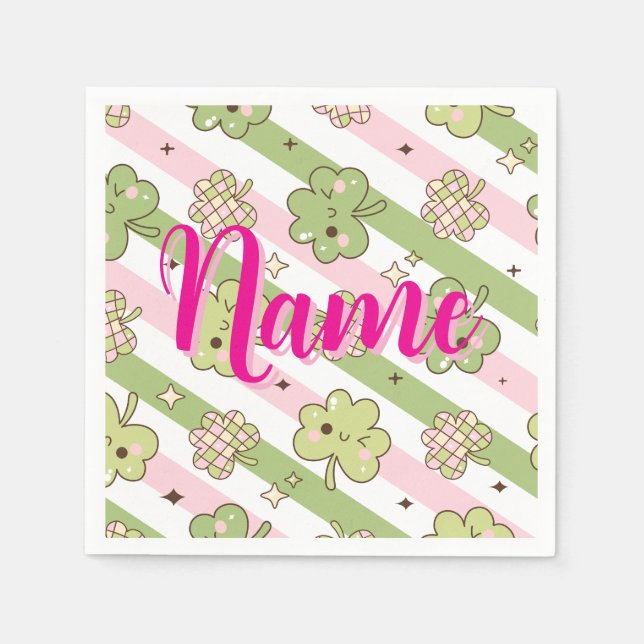 Guardanapo De Papel Personalizado com o nome shamrock (Frente)