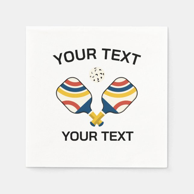 Guardanapo De Papel Personalizado de Pickleball (Frente)