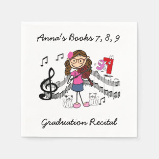 Guardanapo De Papel Personalizado Figura do Violin Player Papel Napkin