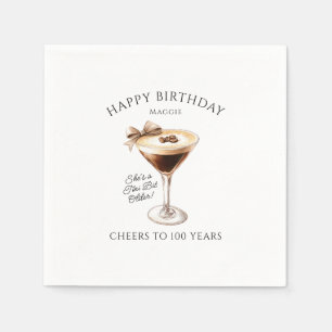 Guardanapo De Papel Personalizado Napkins 100º Aniversário Martini