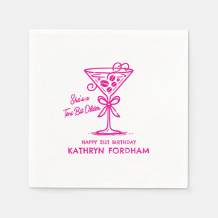 Guardanapo De Papel Personalizado Napkins aniversário de 21 anos Marti