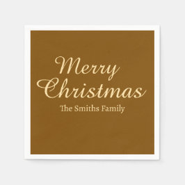 Guardanapo De Papel Personalizado Nome Moderno de Merry Natal