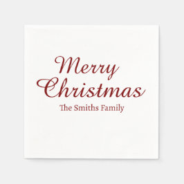 Guardanapo De Papel Personalizado Nome Moderno de Merry Natal