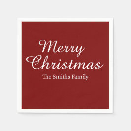 Guardanapo De Papel Personalizado Nome Moderno de Merry Natal