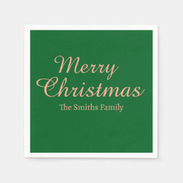 Guardanapo De Papel Personalizado Nome Moderno de Merry Natal