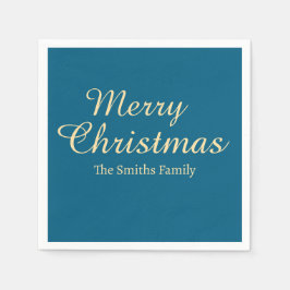 Guardanapo De Papel Personalizado Nome Moderno de Merry Natal